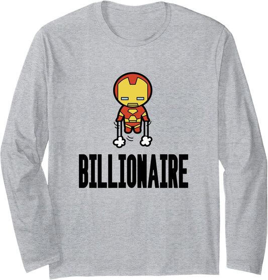 Marvel Kawaii Billionaire Chibi Iron T-Shirt - Trendy Graphic Men Women